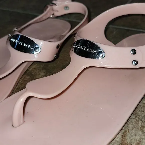 Michael Kors Jelly Lane Plate Sandals Flats Bundle Lot of 2 Pair Women Size 6 - Picture 8 of 9